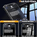 2 Pack Matte Glass Screen Protector for iPhone 17/ iPhone 16 Pro, Anti-Glare Anti-Fingerprint, No Dazzling, 9H Matt Tempered Glass Screen Protection Film, Dynamic Island Compatible