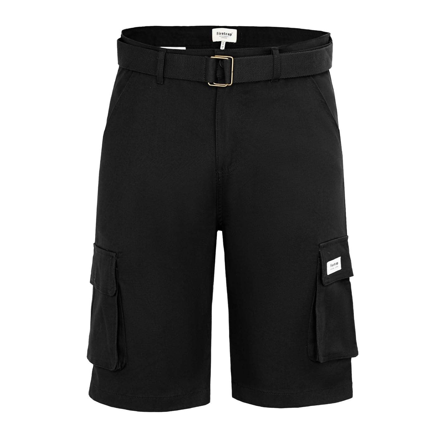 Firetrap Mens Cargo Shorts Black 30W / 32L