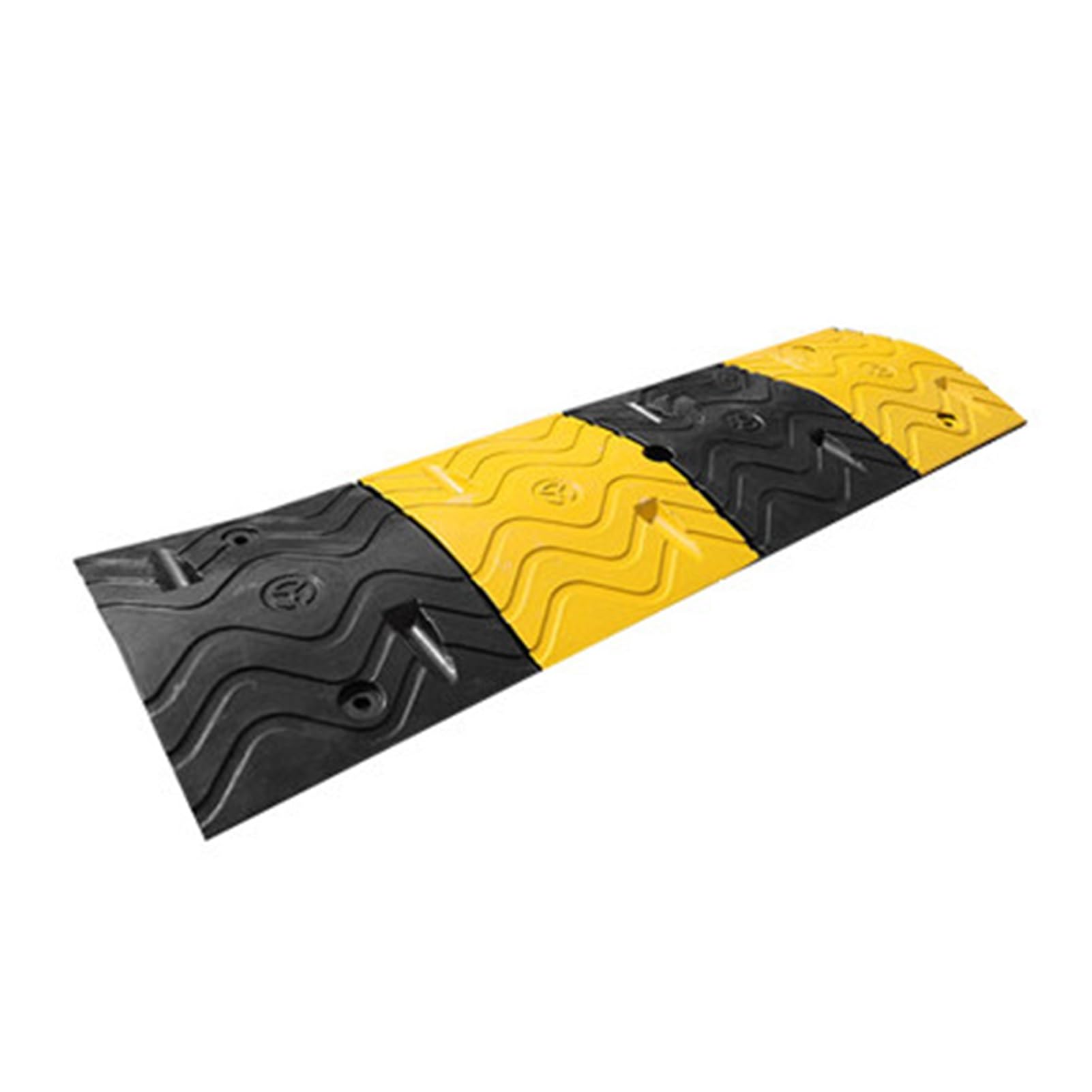 HTTGDGDH Speed Bumps, Speed Ramp Kits, Rubber Road Bumps, Yellow And Black Rubber, Suitable For Roads, Parking Lots And Residential Areas,