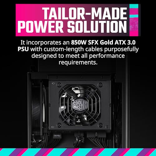 Image of Cooler Master NCORE 100 MAX Bronze Mini-ITX PC Case|AIO|PSU Ready, Included Custom 120mm AIO, V850W SFX Gold PCIe 5.0 PSU, Designed Ready Nvidia RTX 5080 | AMD RX 9070 XT, 356mm GPU Support, DIY