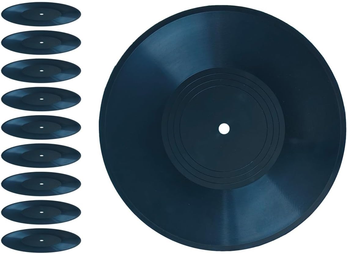 MINI ZOZI 12 inch Black Blank Vinyl Records Fake 10 PCS
