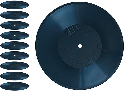 MINI ZOZI Discos de vinilo en blanco de 12 pulgadas falsos 10 piezas de decoración del hogar en la pared, dormitorio, sala de estar, estudio de