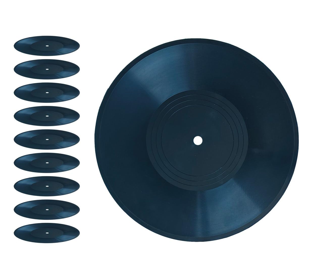 MINI ZOZI 12 inch Black Blank Vinyl Records Fake 10 PCS Indie Aesthetic Room Home Decor on Wall Bedroom Living Room Music Studio Hip Hop Decorative
