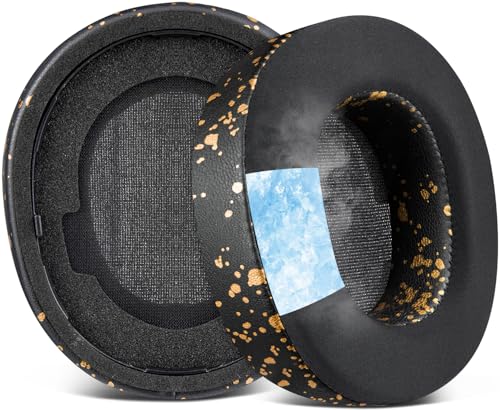 Image of SOULWIT Cooling-Gel Replacement Earpads for Steelseries Arctis Nova Pro Wireless /Arctis Nova Elite Headphones, Ear Pads Cushions with High-Density Noise Isolation Foam, Added Thickness - Black Gold