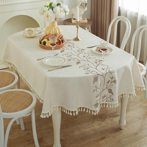 Nappe anti taches lavable pour simplifier vos repas, nappe de table rectangulaire 140x240 cm