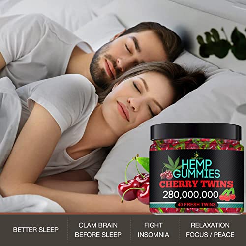 Healthergize Hemp Gummies Premium-Delicious Cherry Twins-Made In USA-Natural Hemp Candy-For Sleep, Relax, Calm, Chill… - Image 6
