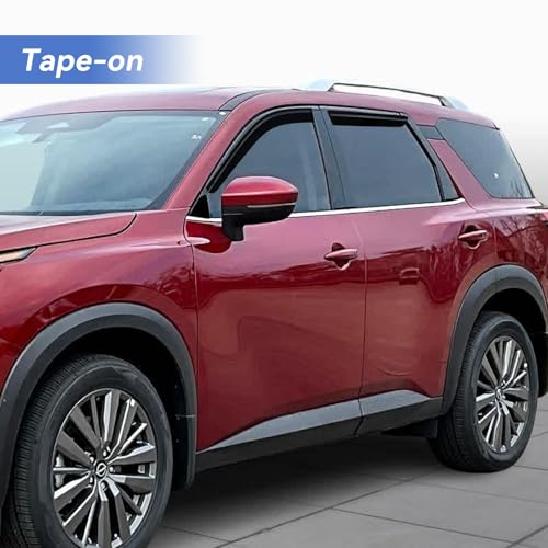 Image of Window Visors Rain Guards for 2022 2023 2024 2025 2026 Nissan Pathfinder, Out-Channel Window Vent Wind Deflectors Visors Shades for 22 23 24 25 26 Nissan Pathfinder S SV SL Platinum Rock Creek