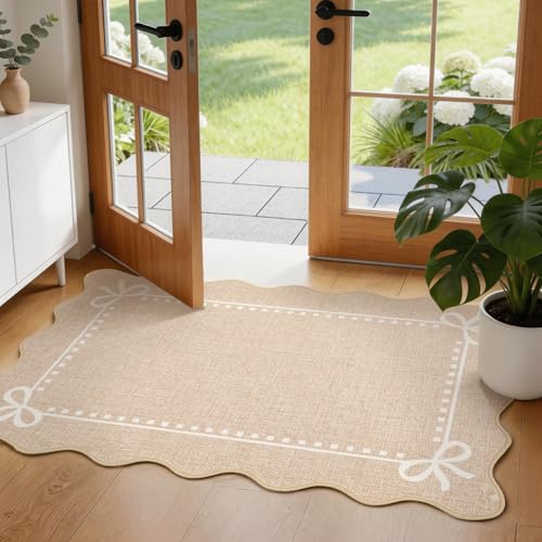Tapete decorativo Garvee 2x3 beige y marrón miniatura 1