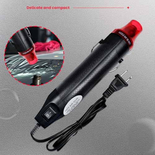 Heat Gun For Crafting, Mini Hot Air Gun For DIY Crafts,Heating Gun,Portable Heat-Gun Tool For Embossing Shrink Wrapping Drying Paint(Black)