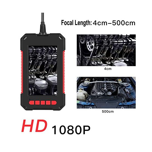 Industrie Endoskop 3.9mm 1080P HD Inspektionskamera, Hand Endoskopkamera 4,3 Zoll-LCD-Bildschirm, IP67 Wasserdicht Video… – Bild 5