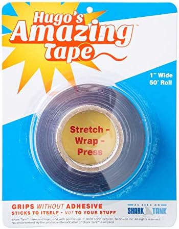 Hugo's Amazing Tape - 50 ft Roll x 1" Wide Reusable Double Sided Non-Stick Adhesive