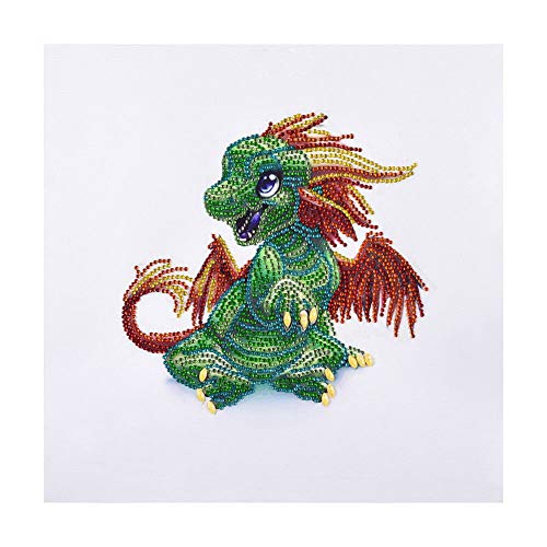 Diamond Painting DIY 5D Special Shape Rhinestones, ABEUTY a Green Dragon, Partial Drill Crystal Diamond Art Kits Diamond Painting DIY 5D Special Shape Rhinestones, ABEUTY a Green Dragon, Partial Drill Crystal Diamond Art Kits