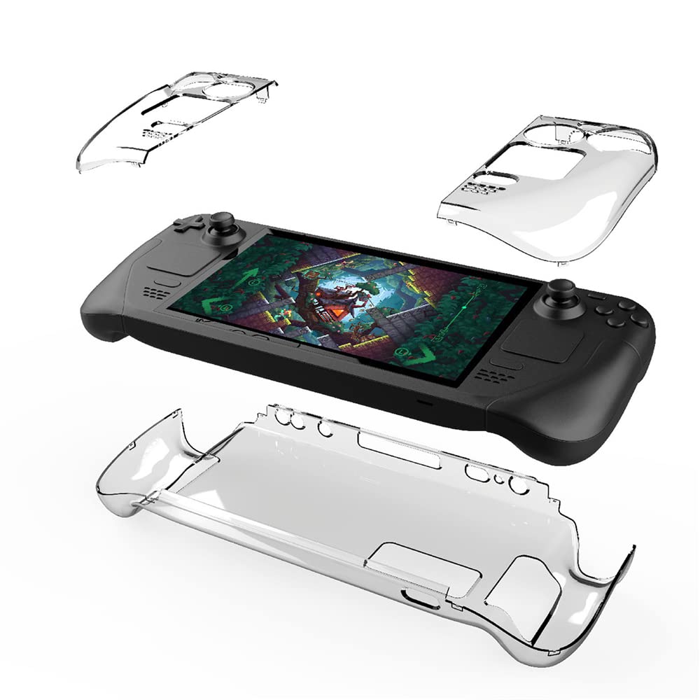 Steam Deck Hard Case - Clear Protective Cover, Non-Slip, Anti-Collision, Transparent, Shockproof