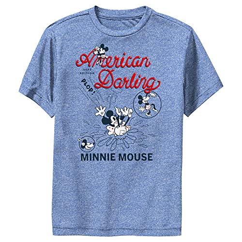 T-shirt Minnie Disney pour garçon en taille XL coloris bleu roi chiné
