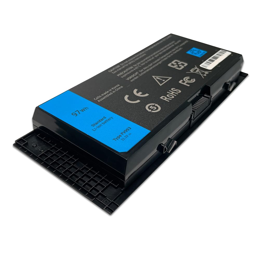 FV993 KJ321 FJJ4W Batterie d'ordinateur Portable pour Dell Precision M6600 M6700 M6800 M4600 M4700 M4800 Série (11.1V/97Wh)