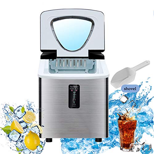Küche Eiswürfelmaschine, Tragbar Ice Maker Einfach Zu Säubern Transparentes Fenster 3 Größen Schnelle Eisherstellung für Smoothie Gefrorenes