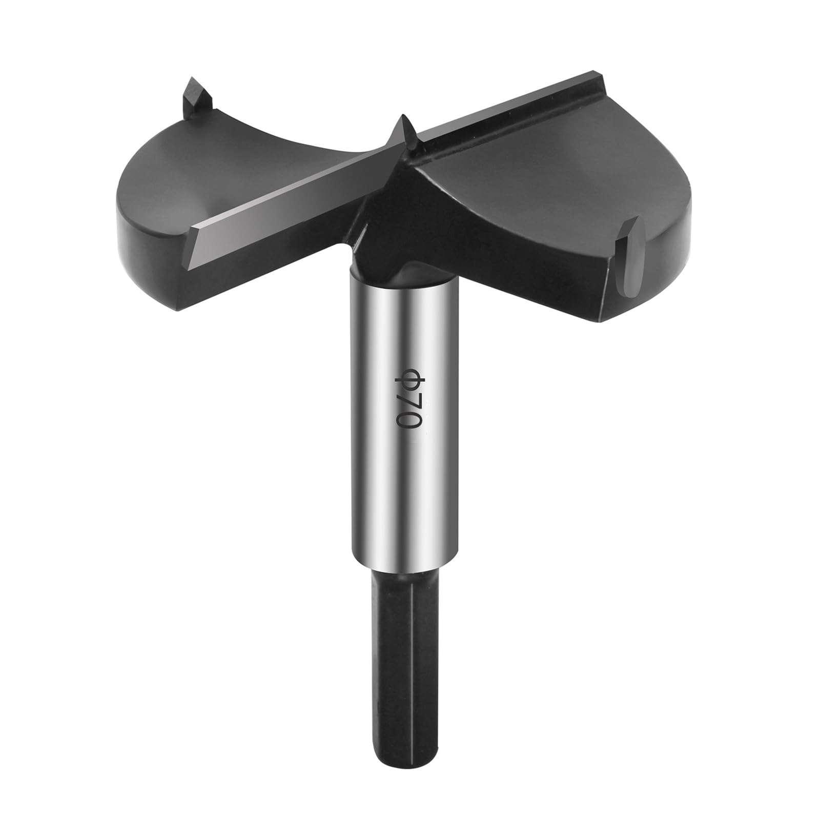 2-3/4 inch(70mm) Forstner Drill Bits,2-Cutter Tungsten Carbide Tipped Forstner Bit for Hard Wood,Wood Hole Drill Bits for Wood Plastic Plywood.