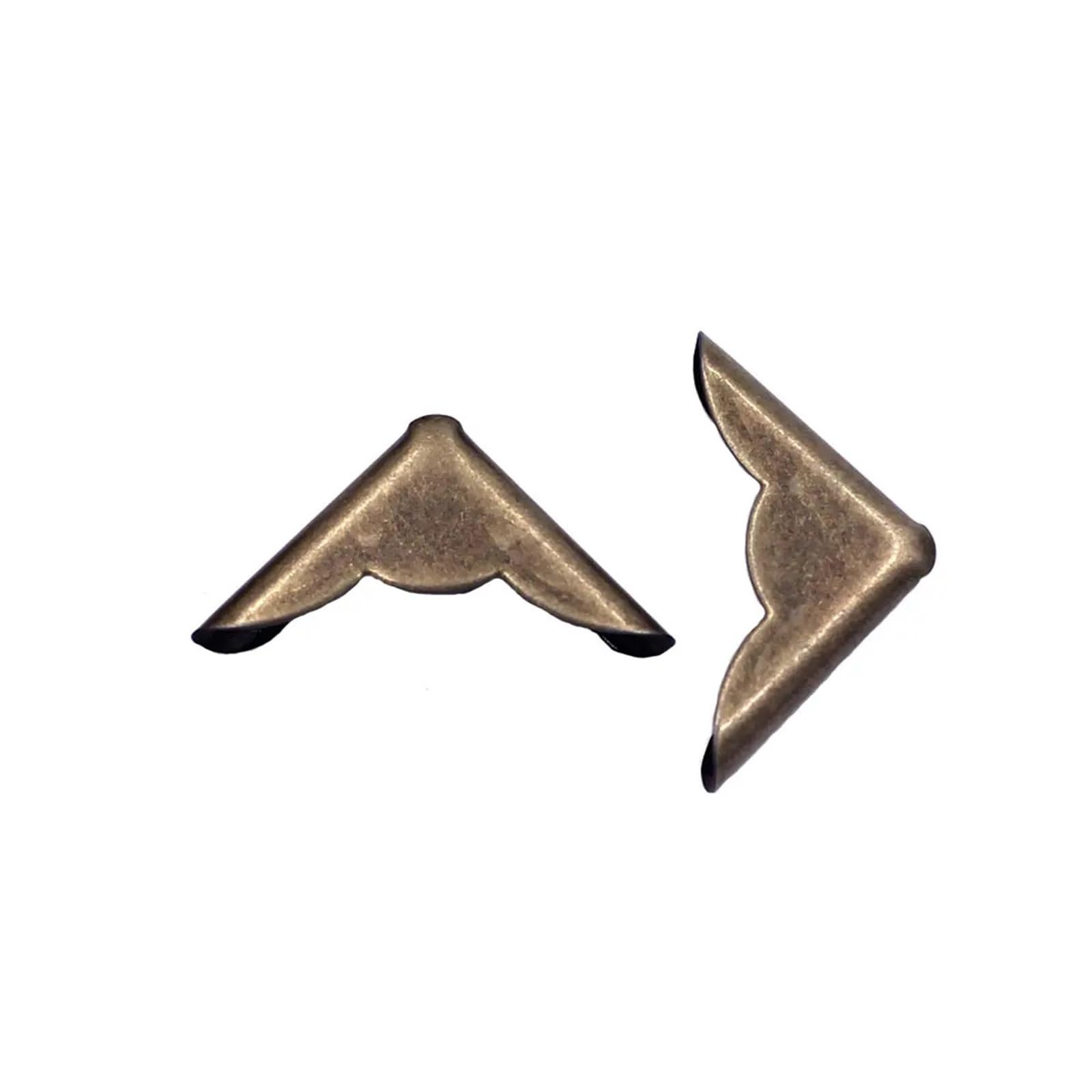 Metal Bag Corner Protector 40PCS Bronze Tone Corners Protectors Angle Menus Albums Book Folders Scrapbook Hardware Handicrafts Supplies Wave Edge for Home Decorative