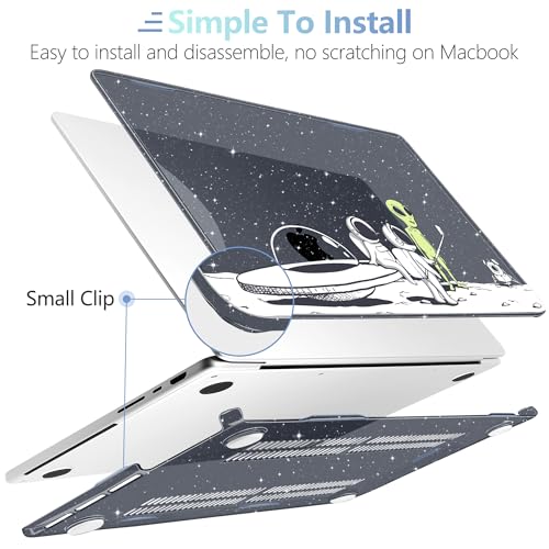 Image of MEEgoodo Case for MacBook Pro 16 inch 2026 2024 2023 2021, Laptop Hard Shell Compatible with M5 M4 M3 M2 M1 Pro /Max Chip, Fit Model A3429 /A3428 /A3403 /A3186 /A2991 /A2780 /A2485, Astronauts & Alien