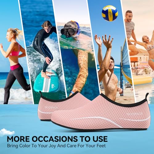 Image of Sixspace Water Shoes for Women Men Aqua Socks Swim Shower Beach Barefoot Pool Quick-Dry Non Slip Lake Surf