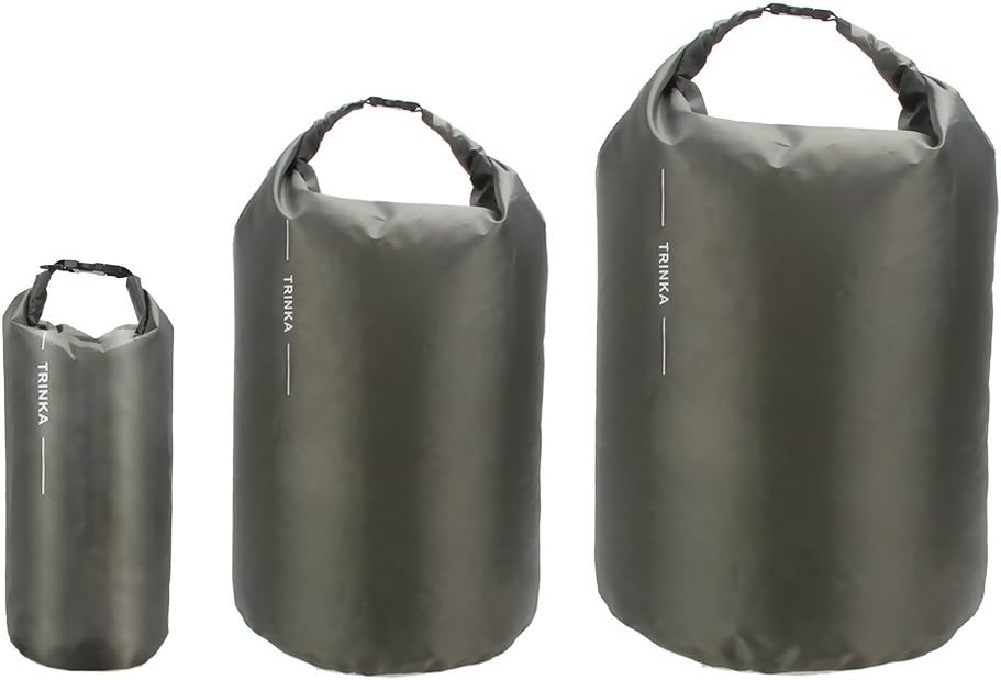 TRINKA (3 Pack) Lightweight Dry Bag 8L, 40L, 70L, Roll Top Sack for Beach, Kayak, Fishing, Camping
