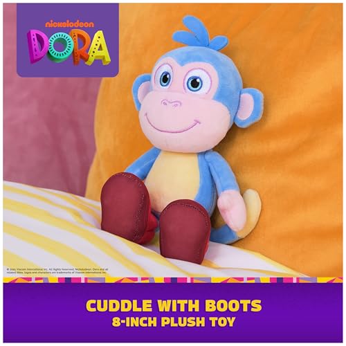 Dora Spin Master 6074187 Offizielle Stiefel, Lernspielzeug, Plüschtier für Kinder ab 3 Jahren, 20 cm