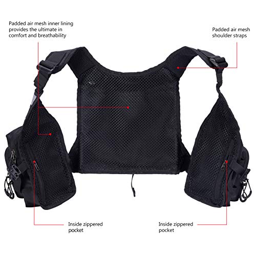 Bassdash FV08 Fliegenfischerweste Anglerweste Ultra Lightweight für Männer und Frauen Tragbare Brustpackung