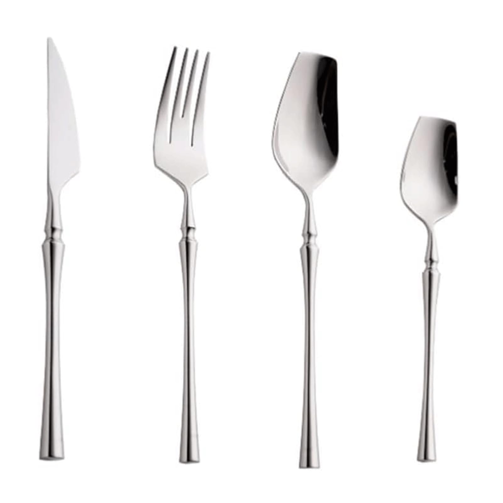 DUddTTW Flatware Set Flatware Set Stainless Steel Dinner Forks 2/3/4 Pcs Knife Fork Spoon Kitchen Table Spoons Mirror Polished Tableware Set Safer