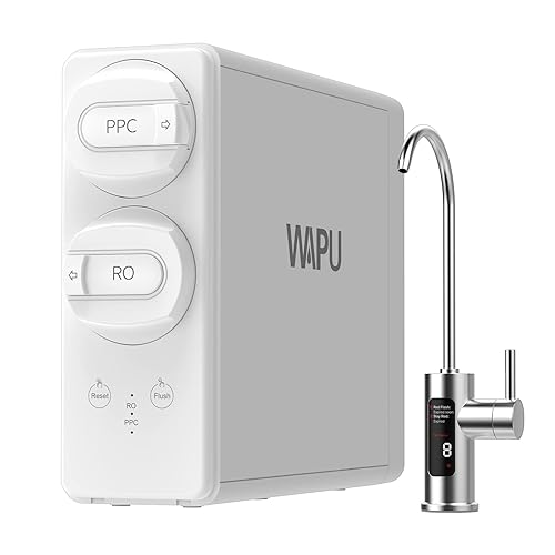 WAPU Sistema de ósmosis inversa U1000FS debajo del fregadero sistema de filtración de agua RO de flujo rápido de 1000GPD 31 puro para drenar reduce