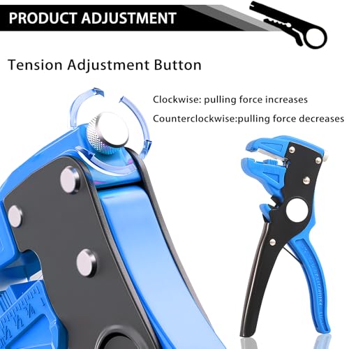 Image of Vista Quick Stripper - 2 in 1 Automatic Wire Stripper and Cutter for Electronic and Automotive Repair, Eagle Nose Pliers (Blue 1PCS)
