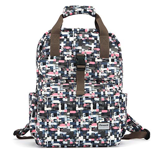 Frazzil Women Nylon Canvas Backpack Large Capacity Laptop Bag Lightweight Waterproof Casual Travel Backpack