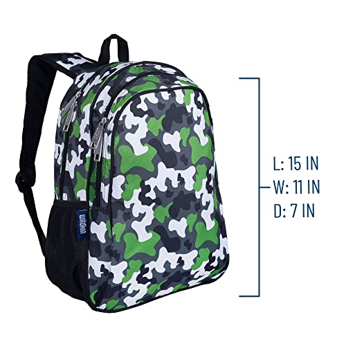 Wildkin 15-Inch Kids Backpack For Boys & Girls, Perfect For Early Elementary, Backpack For Kids Features Padded Back & Adjustable Strap, Ideal For School & Travel Backpacks (Green Camo) #TOP4