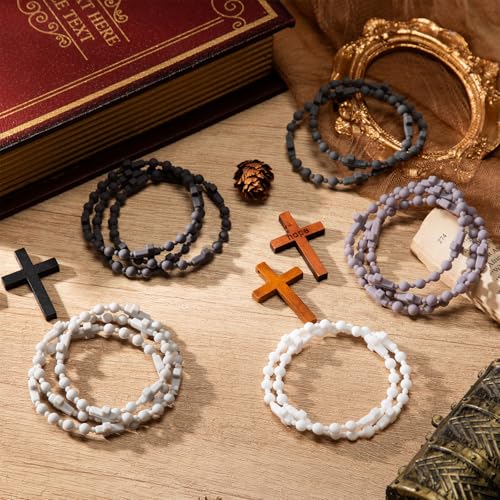 Tondiamo 30 Pcs Friendship Silicone Cross Bracelet Bulk for Women Men, 5 Colors Christian Jesus Prayer Bracelet Religious Faith Belief Gift4