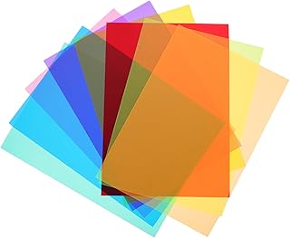 Obuyke 8 Pçs Folha De Pvc Colorida Réguas De Leitura Coloridas Correção De Cores Tira De Leitura Transparência Pp Filmes Coloridos Criativos Filmes Foscos Requintados Filmes De Leitura