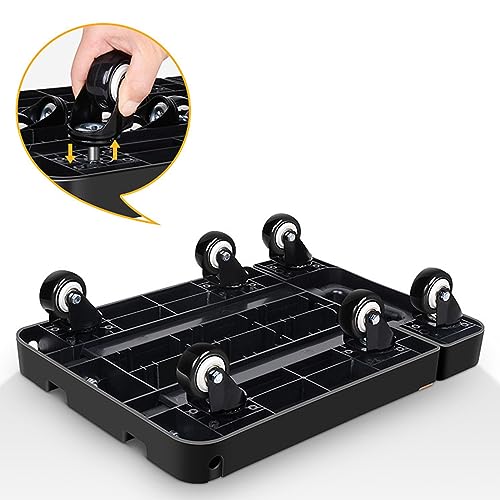 Carretilla plegable con 6 ruedas giratorias para carga pesada miniatura 3