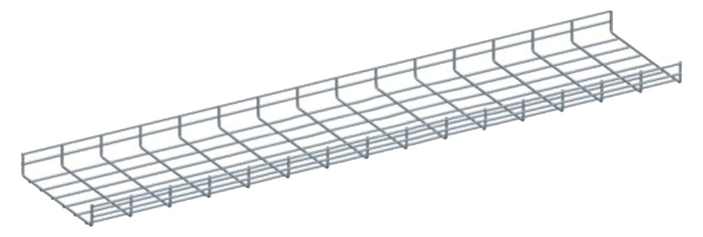 Quest Manufacturing Wire Mesh Cable Tray, 5' x 8"" W x 2"" H, Zinc (CT0508-03)