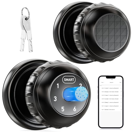 Fingerprint Smart Door Knob with Keypad Lock 4 in 1