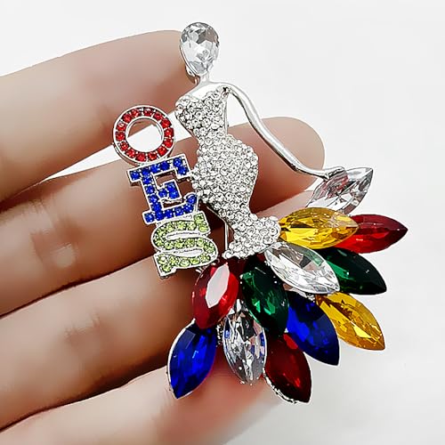 University sorority Order of the Eastern star society Members Rhinestone Metal OES Dancing Girl Jewelry Brooch pin2
