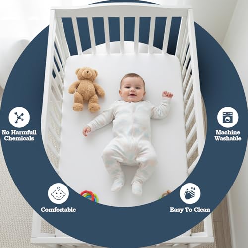 Drap-Housse Lit Bébé 100% Coton Bio Lilly Belly Ultra-Doux