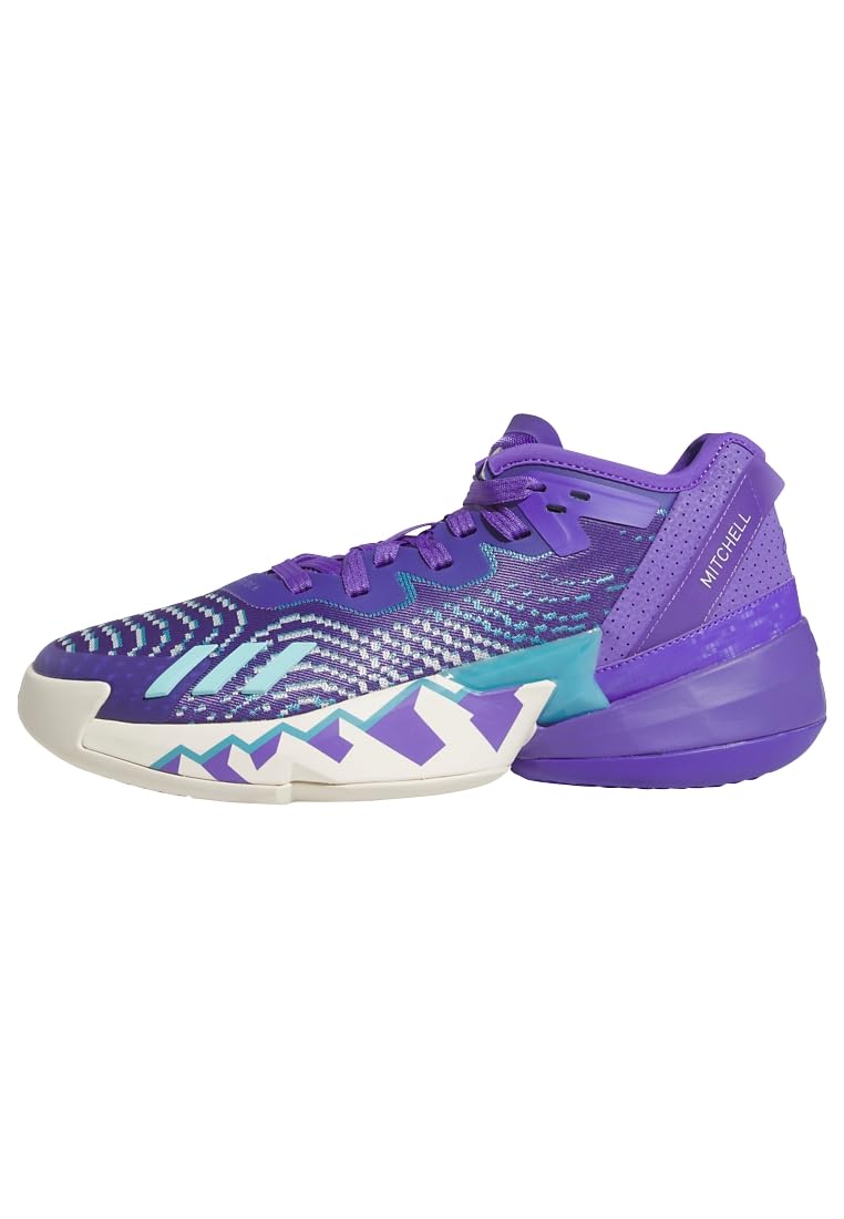 ADIDAS Herren D.O.N. Issue 4 Sneaker, Purple Rush/Off White/Clear Aqua, 42 2/3 EU
