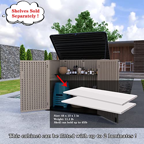 ADDOK 26 Cu.ft Outdoor Storage Shed MultiFunction, Lockable Horizontal