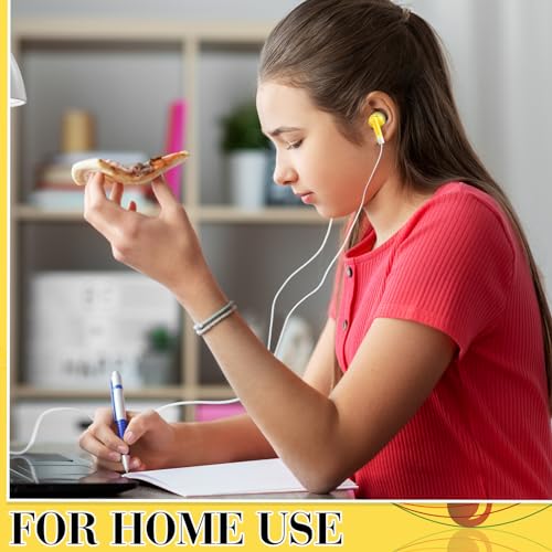 Image of Konohan 100 Pcs Bulk Earbuds with Wire Basic Headphones in Ear for Libraries Laptop, No Microphone 3.5 mm Jack Earbuds Dot Headphones, Individually Bagged (Yellow)