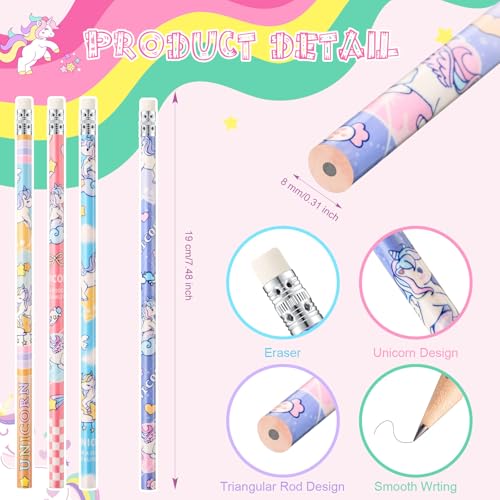 48 lápices de unicornio Spakon para niñas miniatura 2
