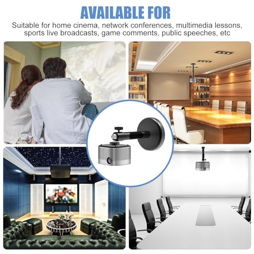 SUNOYA Beamer Halterung, 2 in 1 Beamer Deckenhalterung, Beamer Wandhalterung, 360° Schwenkbar Beamer Halterung Decke, Deckenhalter Beamer mit Kabelführung, bis 5Kg, Deckenabstand 20-40cm