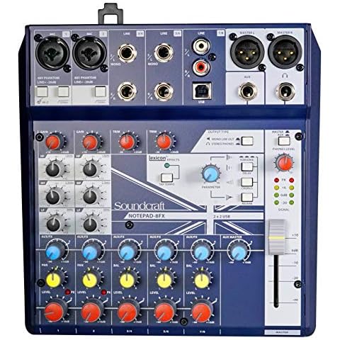 Soundcraft Notepad-8FX 8-Channel Podcast Mixer Podcasting Interface, USB+Effects Cover