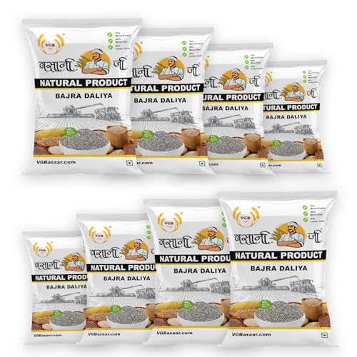 Image of Vasani G Bajra Dalia | Pearl Millet Porridge | Bulrush /Cattail | Bajri /Sajjalu /Sajje /Kambu | Whole Grain Daliya - 4kg