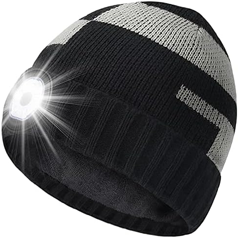 HIGHEVER Mens Stocking Filler Gifts for Dad, Beanie Hat with Light for Him Grandad Boyfriend Uncle Husband for Men Teenagers, Small Fishing Gifts for Men Who Have Everything