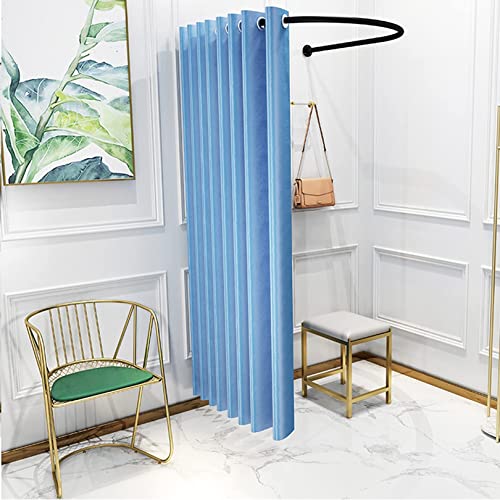 Clothing Store Fitting Room,U-Dressing Room,portable Simple Mobile Changing Room High Shading Rate Curtain Kit,Area Metal Track Locker Room For Shopping Malls,for Office Outdoor Activity And The Mall
