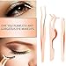 Arroyner 3Pcs Eyelashes Tool Fake Lash Applicator Lash Tools Fake Eyelashes Scissors (Rose Golden)