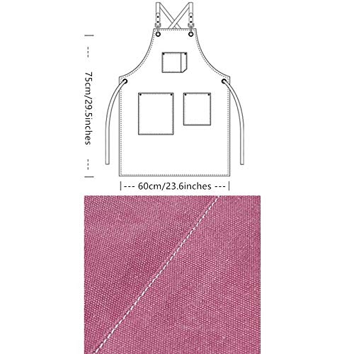 delantal Delantal impermeable lona transversal trasera correa florista tienda de mascotas jardinero trabajo desgaste chef camarero uniforme